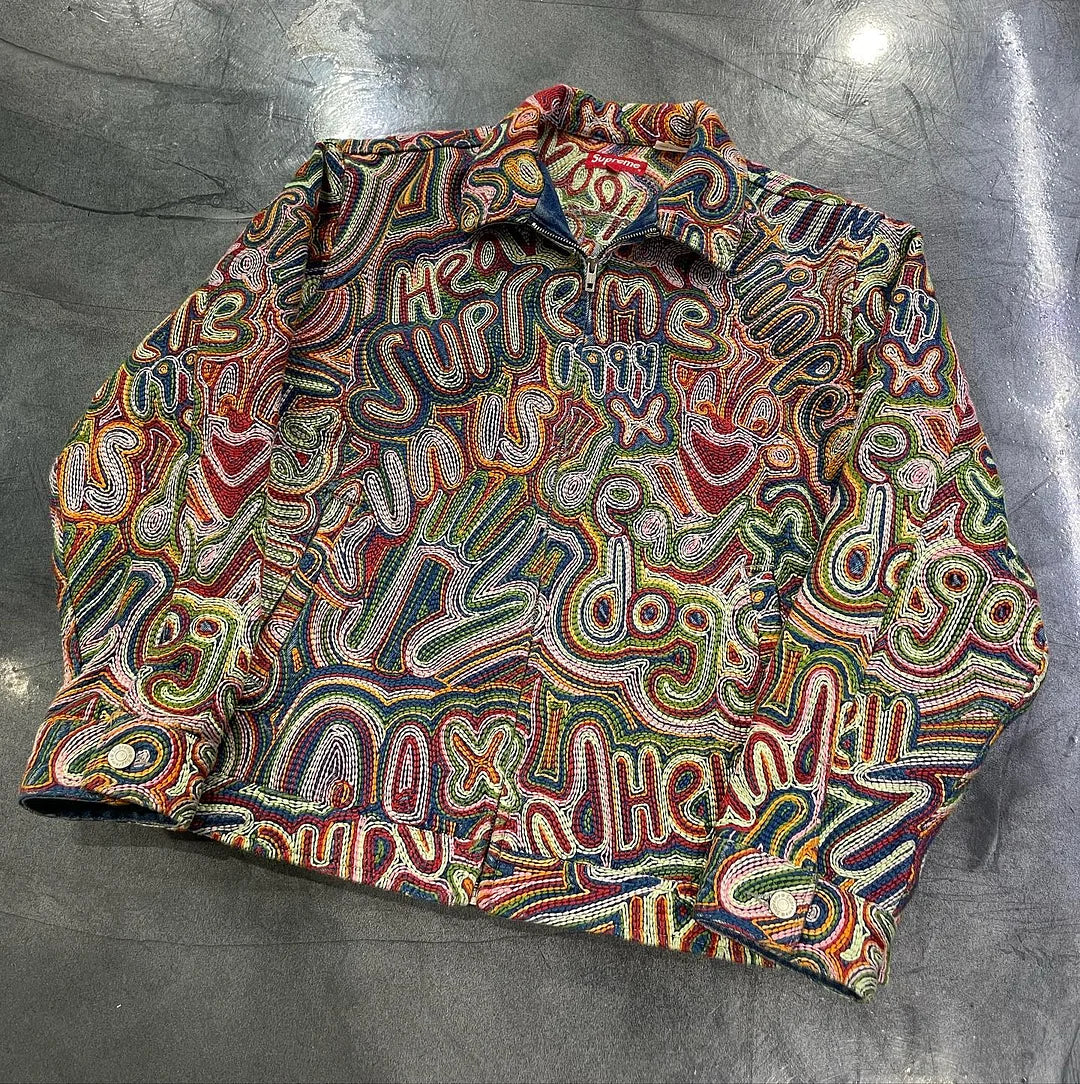 Contrasting Abstract Pattern Streetwear Hip-Hop Jackets