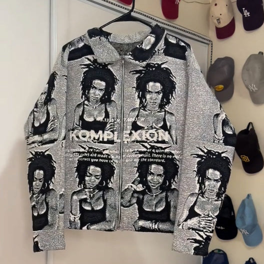 Retro street style tapestry jacket