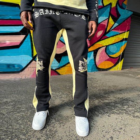 Street Style Printed Contrast Trousers