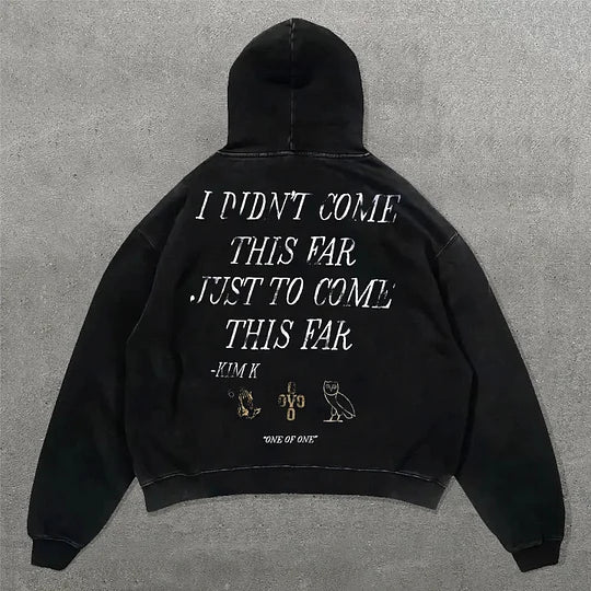 One Of One Print Long Sleeve Hoodies
