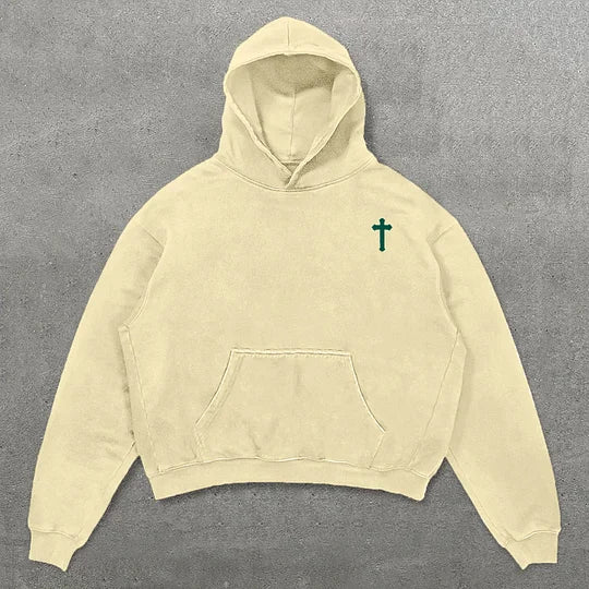 It't Never Luck It's Always God Print Long Sleeve Hoodies