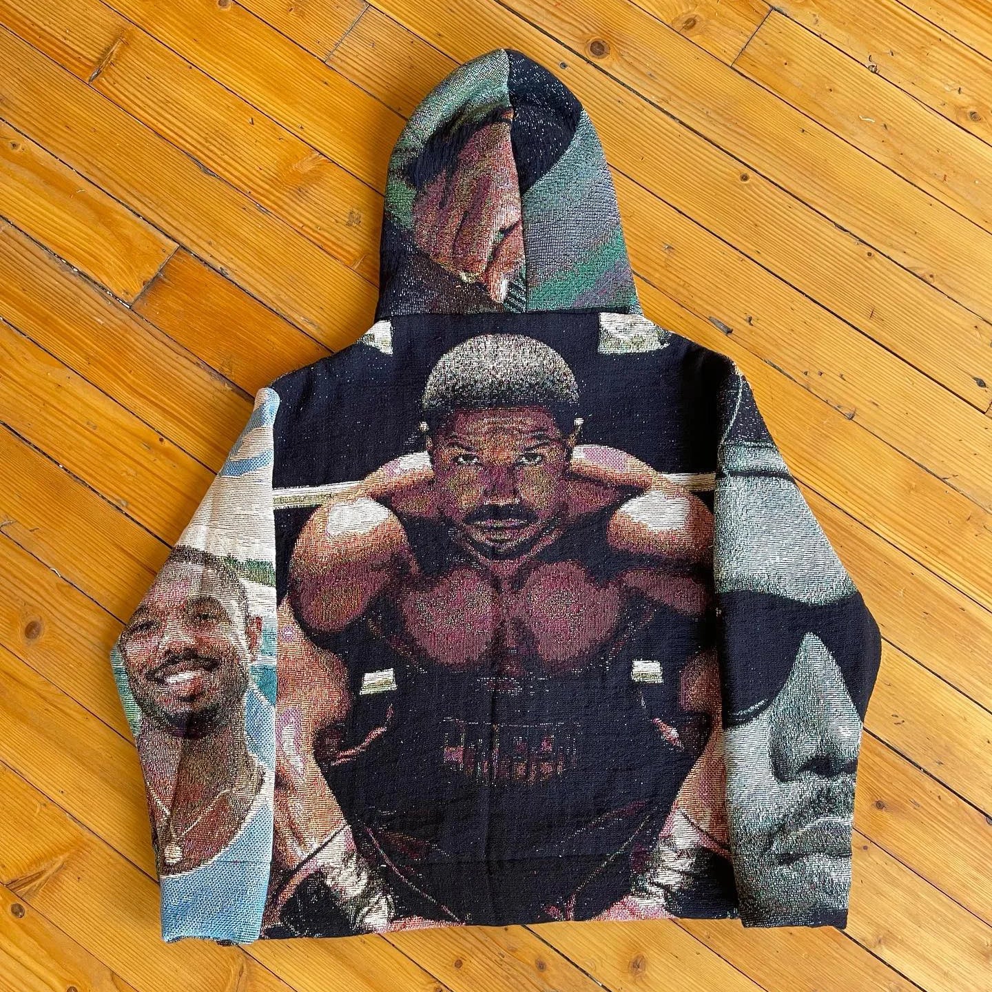 Casual Retro Print Tapestry Hoodie