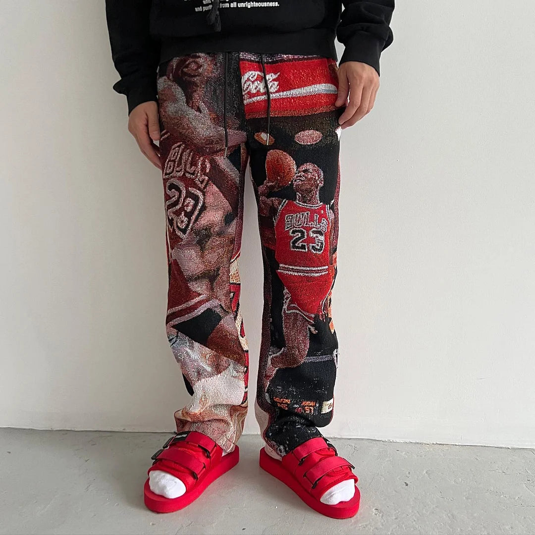 Fashionable and personalized tapestry trousers