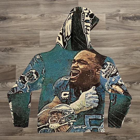 Casual Retro Street Football Tapestry Hoodie