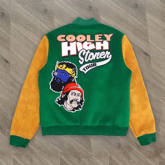 Retro Print Tide Brand Contrast Color Baseball Uniform Jackets
