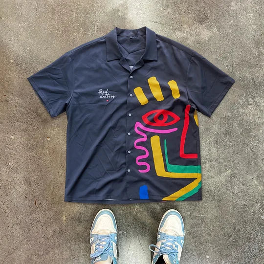 Fashion Personality Loose Printed Shirt