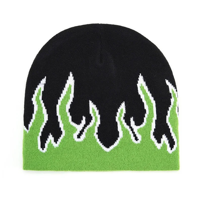Flame knitted hat jacquard woolen hat warm and fashionable