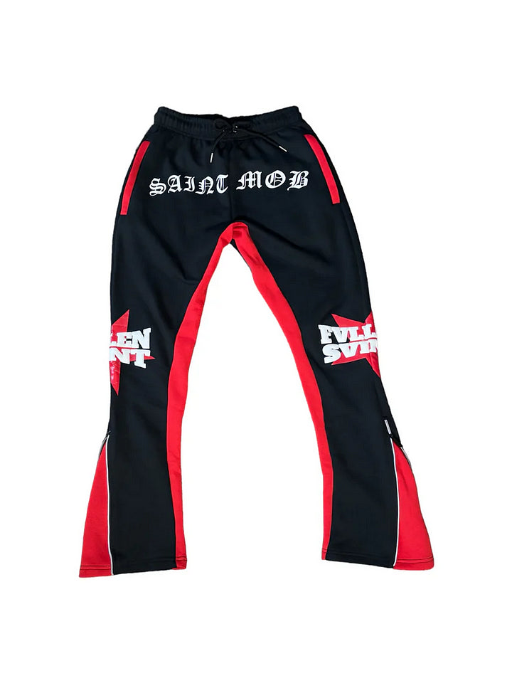 Street Style Printed Contrast Trousers