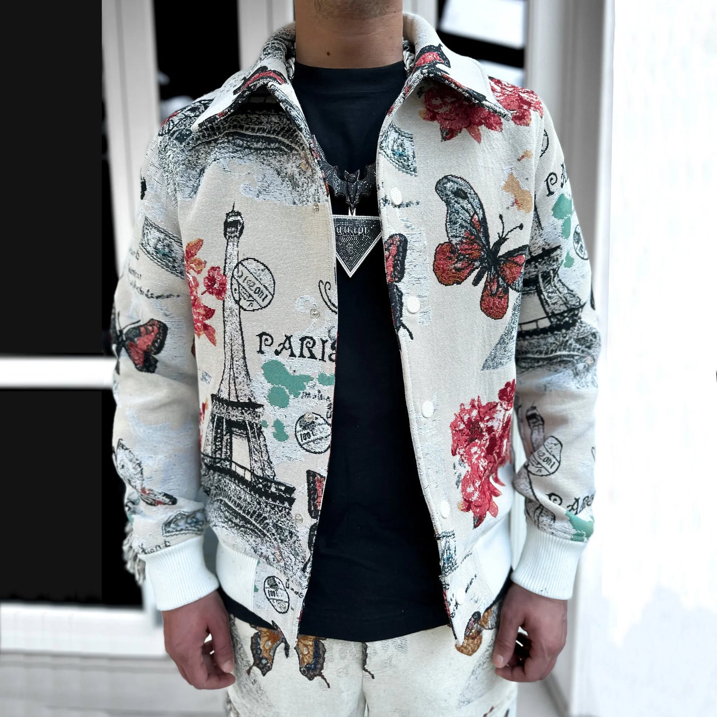 Eiffel Tower Butterfly Tapestry Jacket