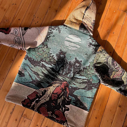 Casual Vintage Tapestry Hoodie