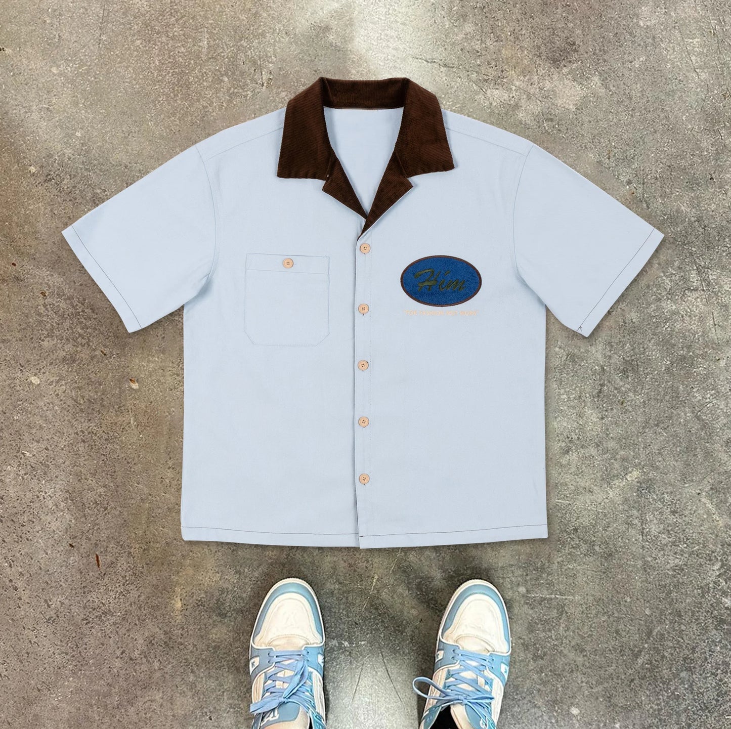 Contrast Color Casual Lapel Print