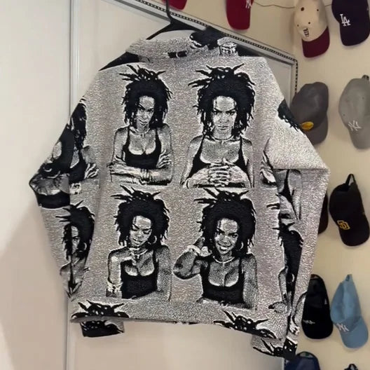 Retro street style tapestry jacket