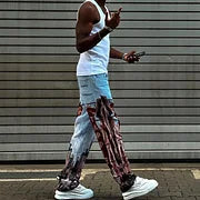 Retro Hip Hop Fashion Tapestry Trousers