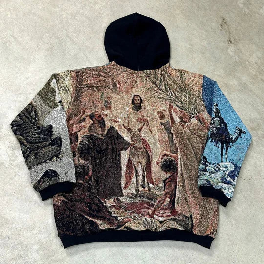 Gospel Print Long Sleeve Hoodies