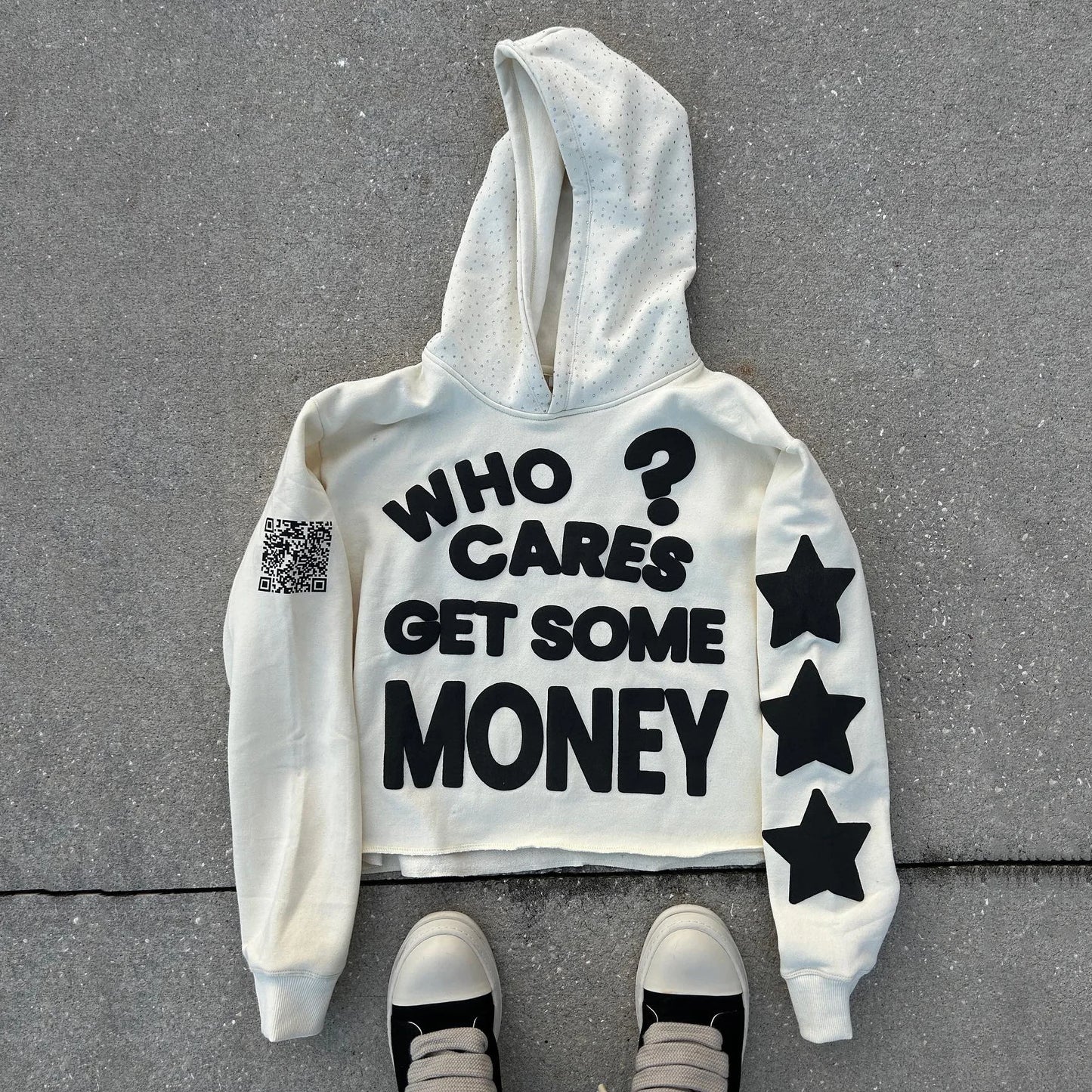 Fuck Money Printed Casual Street Hoodie