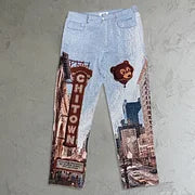 Retro Hip Hop Fashion Tapestry Trousers