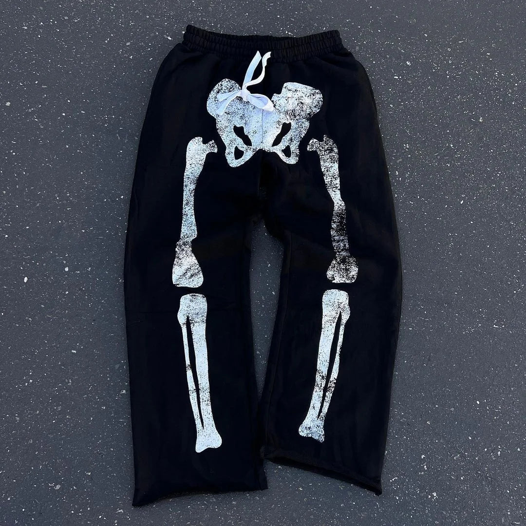 Skull casual streetwear trousers