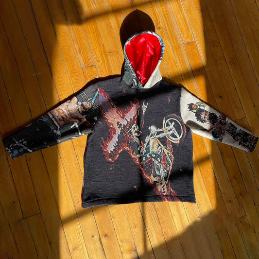 Vintage Skull Tapestry Hoodie