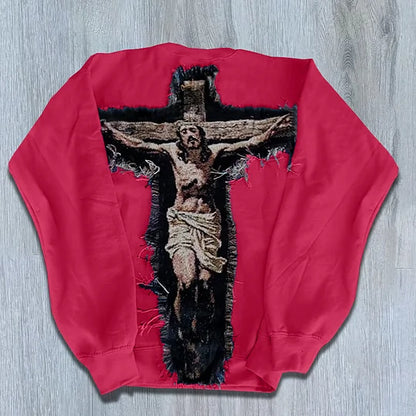 Vintage Crew Neck Tapestry Christian Sweatshirt