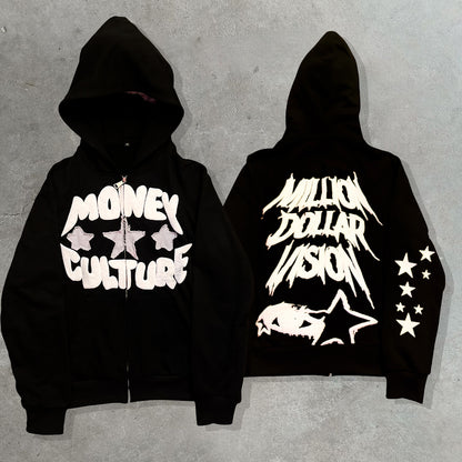 Millioim dollar vision casual street zip hoodie