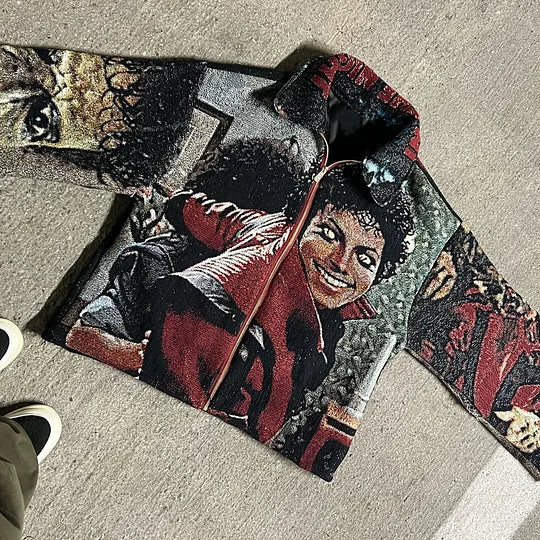 Hip Hop King Zip-Up Tapestry Jacket