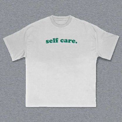 Self Care Print Short Sleeve T-Shirt