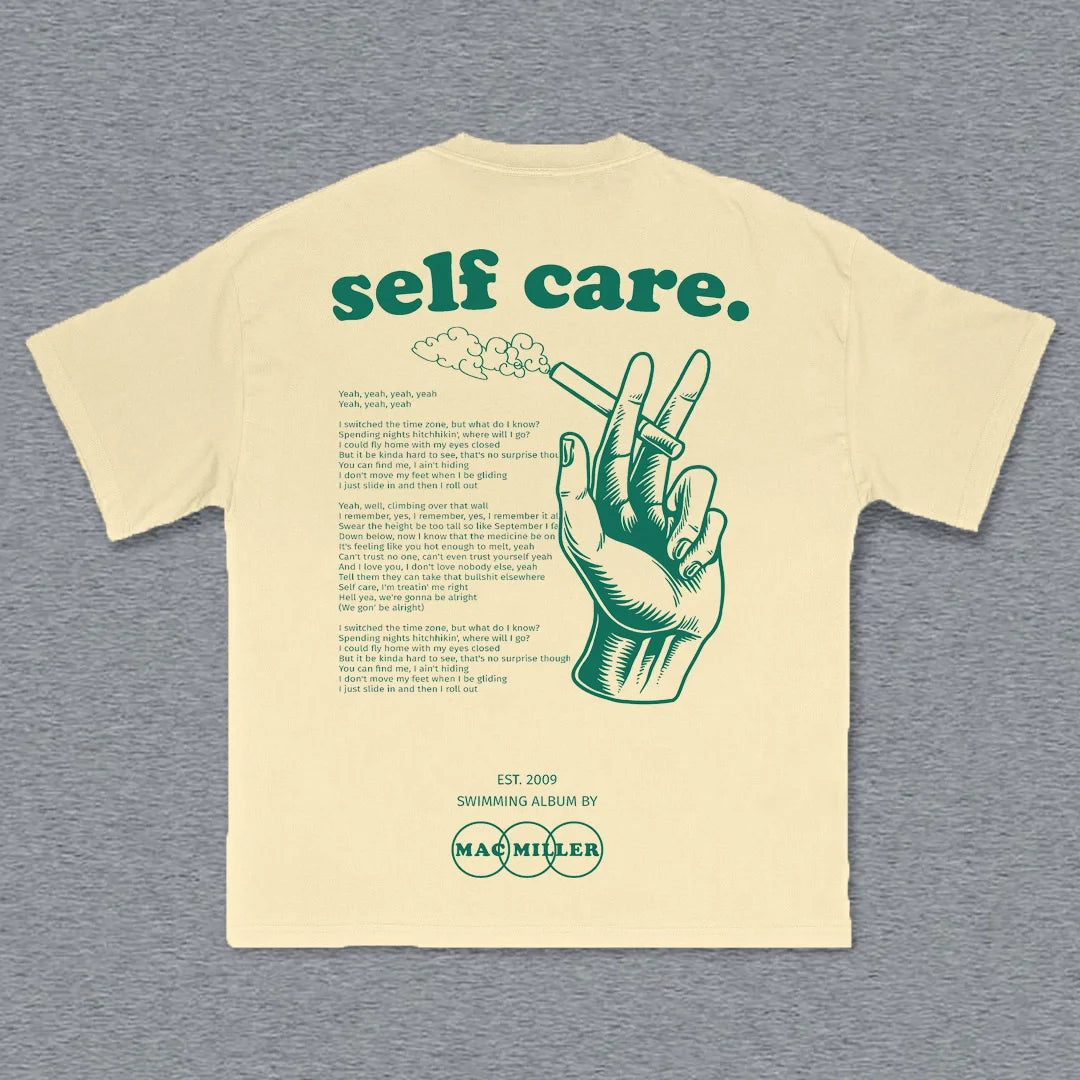 Self Care Print Short Sleeve T-Shirt