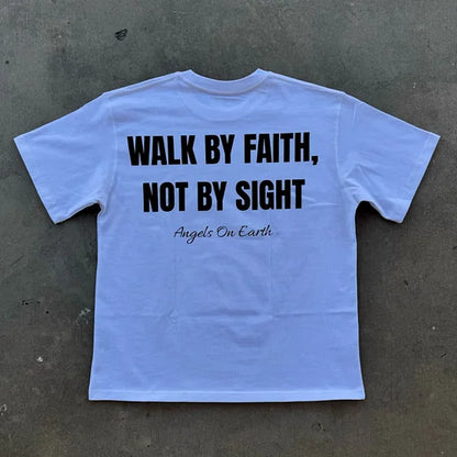 Faith casual street print T-shirt