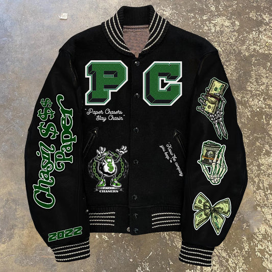 Money Empire Casual Street College Baseball Jacket