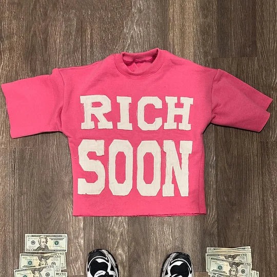 Rich Soon Patch Casual Streetwear T-shirt