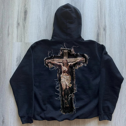 Personalized Jesus patch hoodie