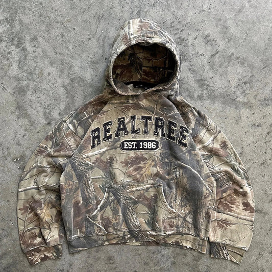 Retro Camo Jungle Print Hoodie