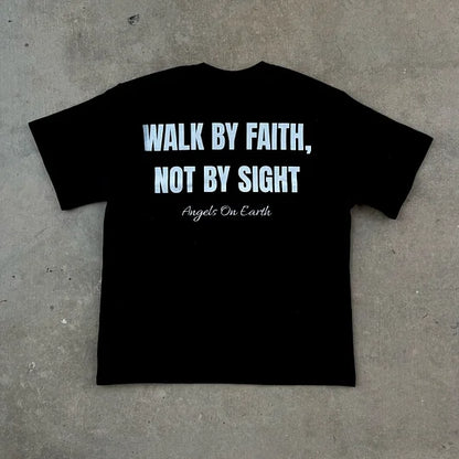 Faith casual street print T-shirt