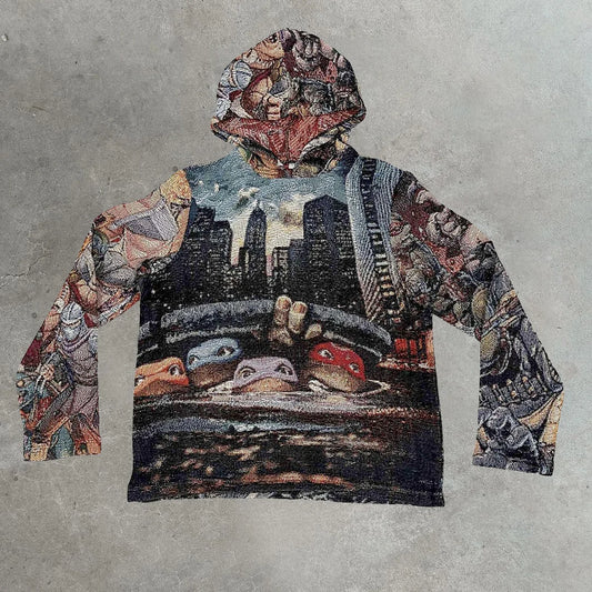 Sewer Mutant Turtle Casual Street Tapestry Hoodie