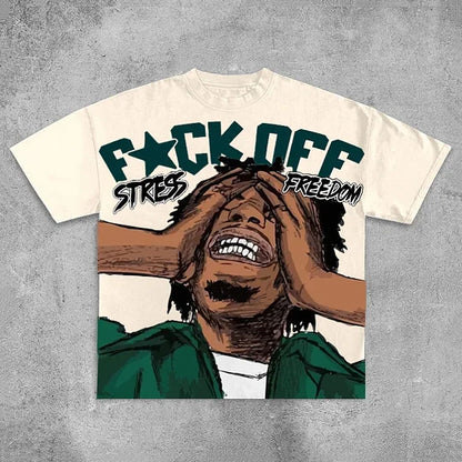 F*ck Off Print Short Sleeve T-Shirt