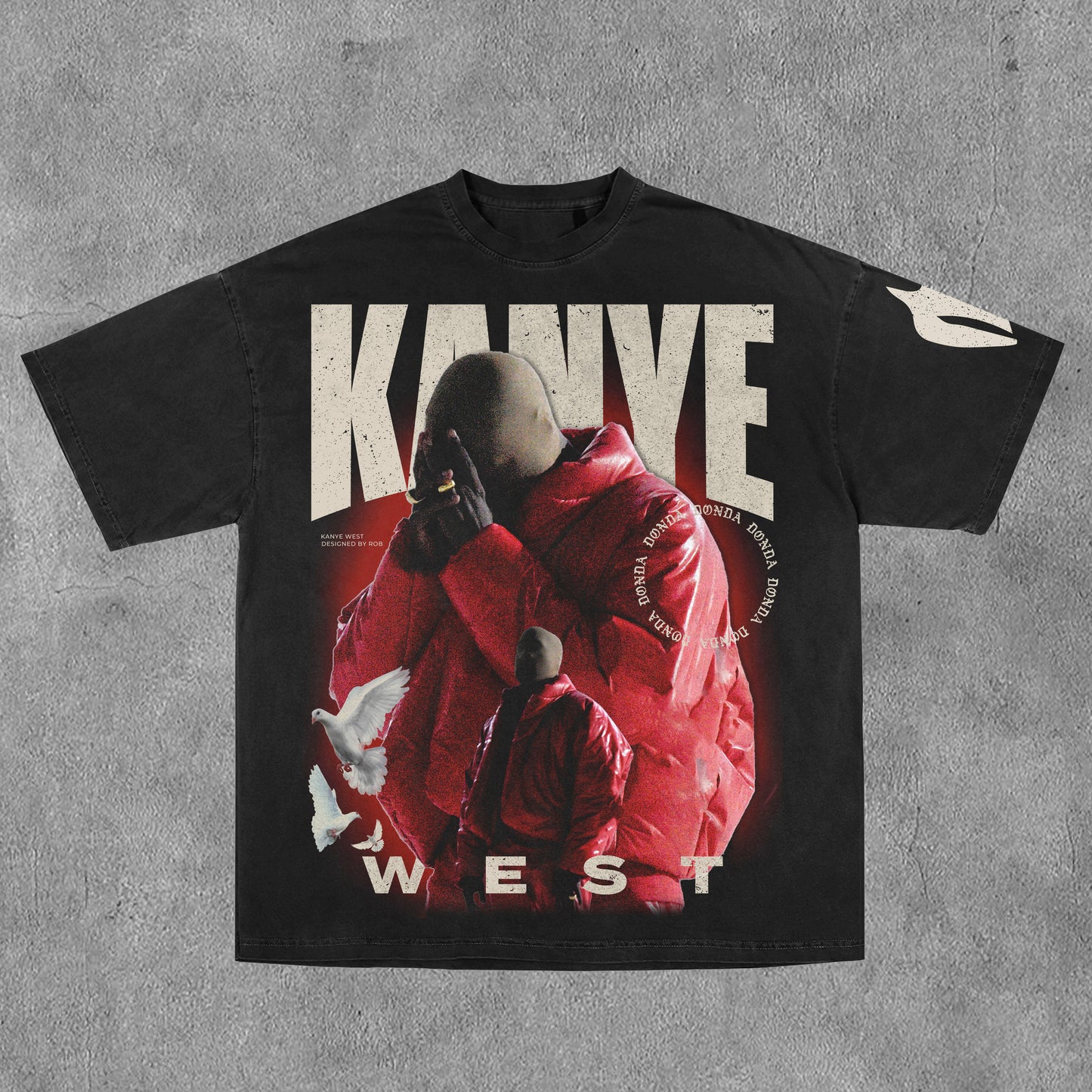 Kanye West Print Short Sleeve T-Shirt