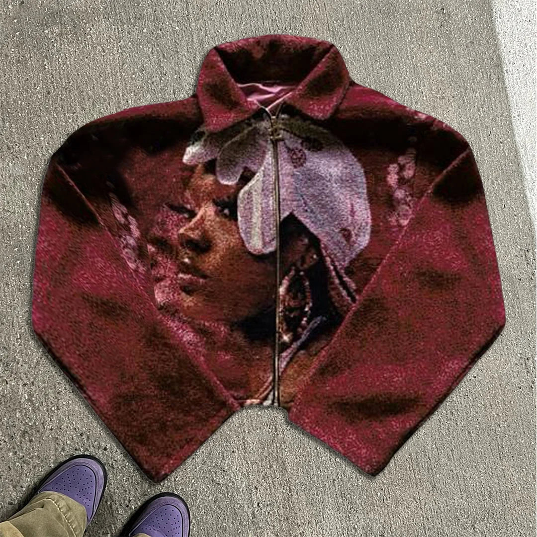 Hip Hop Street Zip-Up Tapestry Jacket