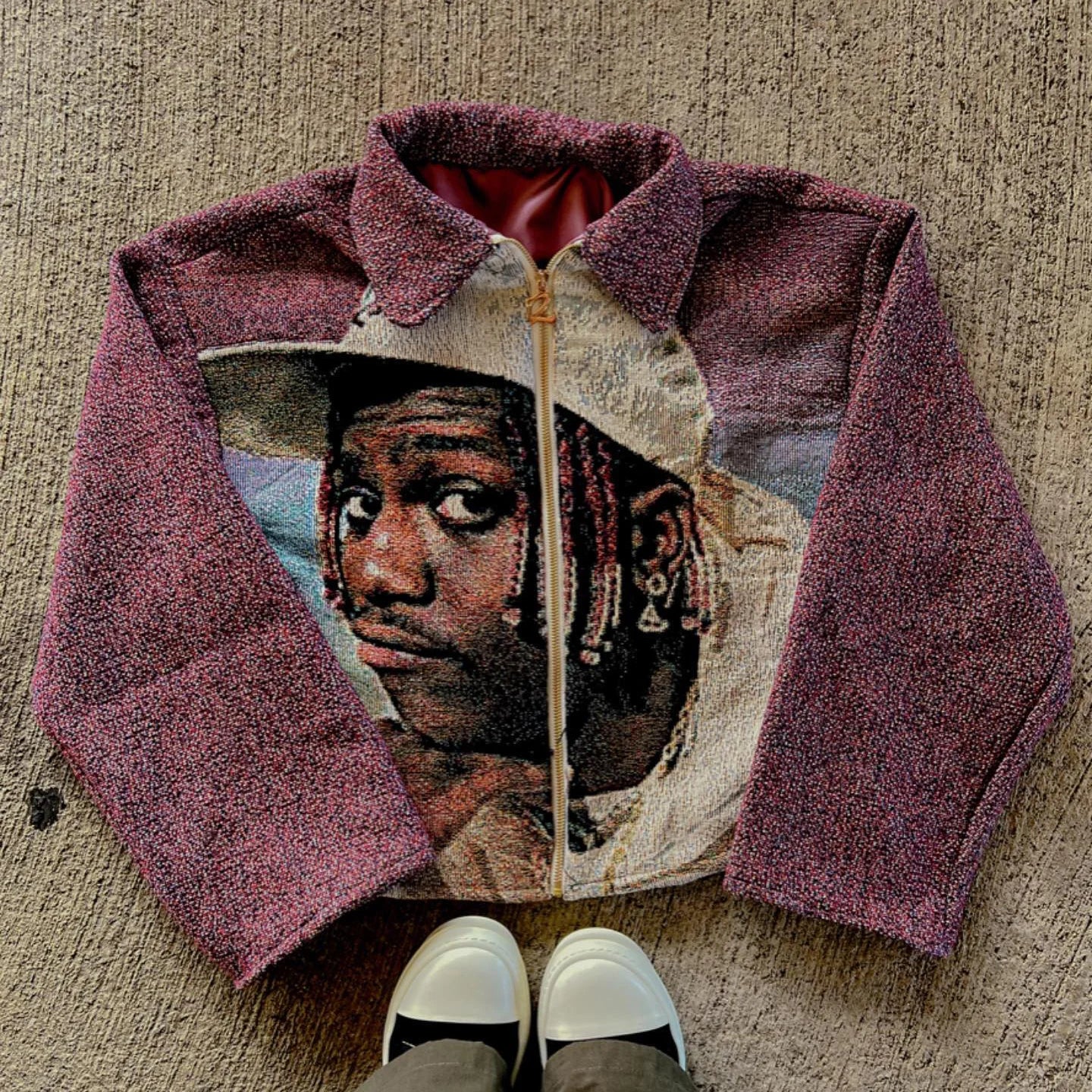 Hip Hop Rap Zip-Up Tapestry Jacket