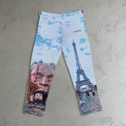 Vintage hip hop comfortable tapestry trousers