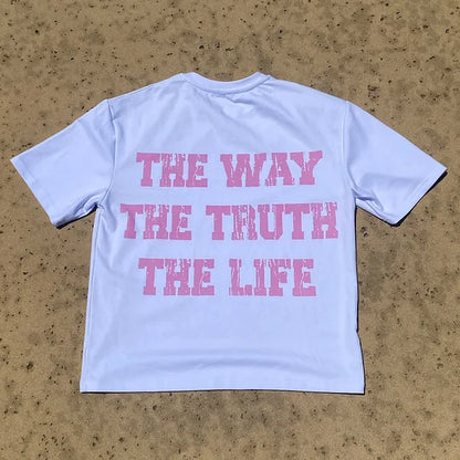 Jesus The Way The Truth The Life Print Short Sleeve T-Shirt