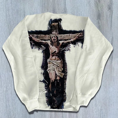 Vintage Crew Neck Tapestry Christian Sweatshirt