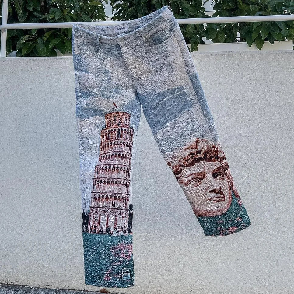 Retro Hip Hop Casual Fashion Tapestry Trousers $39.89 $55.00