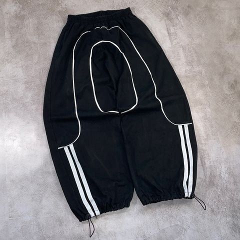 Fashionable casual contrast color ankle sports pants