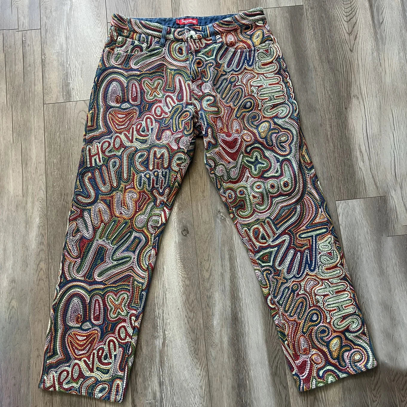 Trendy hip-hop casual artistic pattern trousers