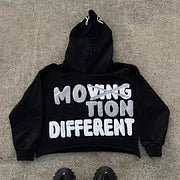 Motion different puff printing cotton street hoodie