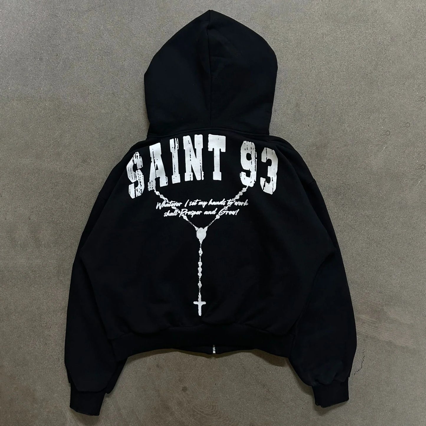 Saint 93 Print Long Sleeve Hoodies