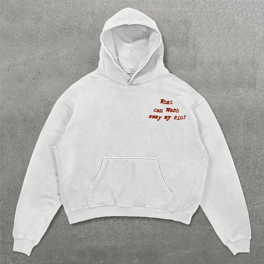 Nothing But The Blood Of Jesus Print Long Sleeve Hoodies