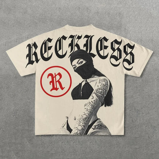 Reckless Female Print Short Sleeve T-Shirt