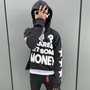 Fuck Money Printed Casual Street Hoodie