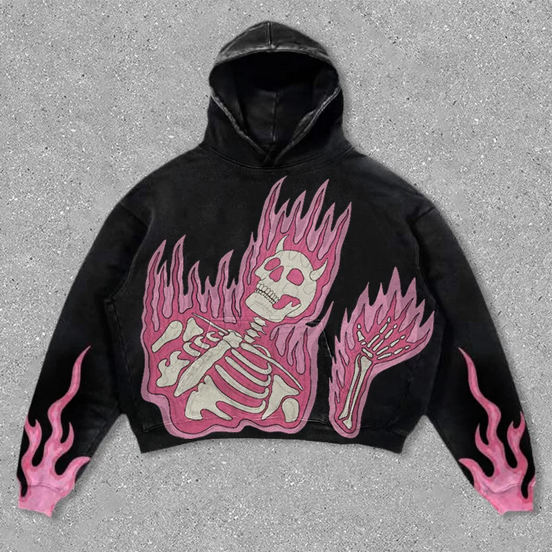 Flaming Skull Hoodie